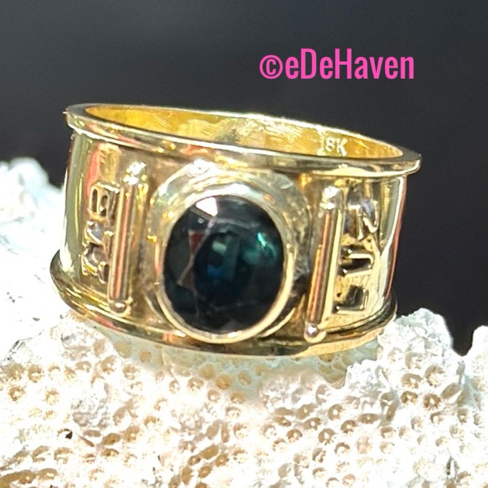 18k Sapphire Cigar Band